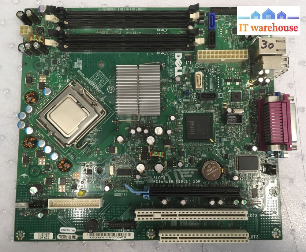 + Dell Gx755 Desktop Motherboard Cn-0Dr845 W/ Cpu