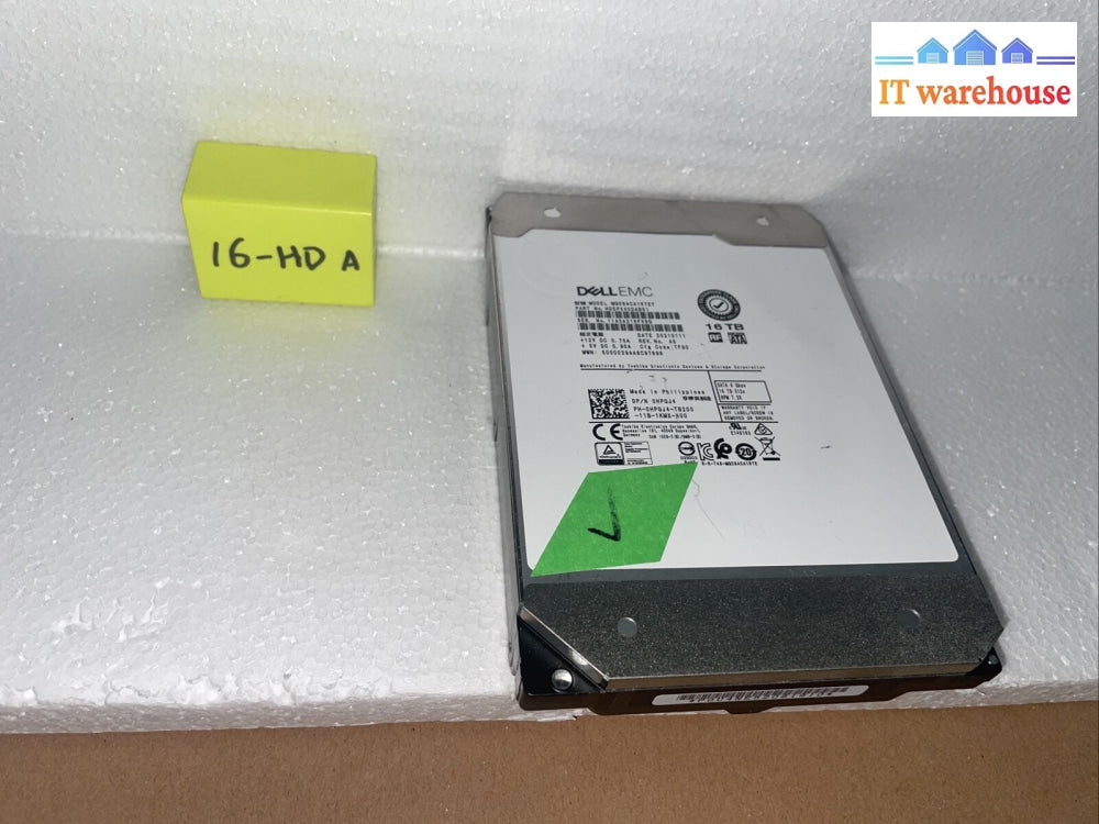 Dell Hpgj4 Toshiba Mg08Aca16Te / Mg08Aca16Tey 16Tb 3.5’ Lff 7.2K Hard Drive