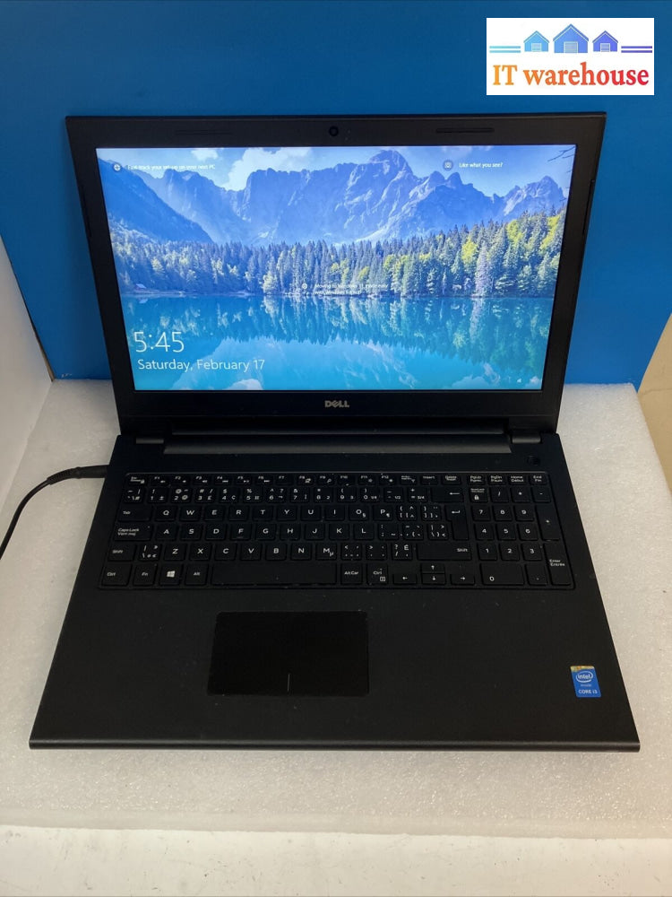 Dell Inspiron 15 15.6’ Laptop I3-4005U 8Gb Ram 250Gb Ssd Win 10 (No Battery) ~