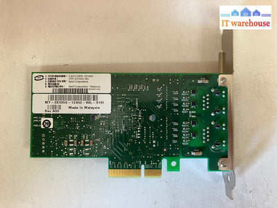 ~ Dell Intel Dual Port Gigabit Lan Card D33682 Pci-E P/N 0X3959 D29083-002