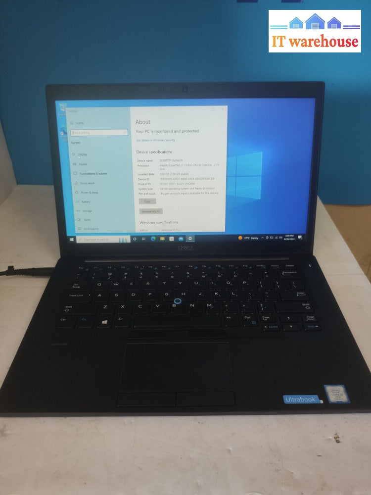 Dell Latitude 7480 14’’ Laptop I5-7200U 8Gb Ram 512Gb Ssd ~