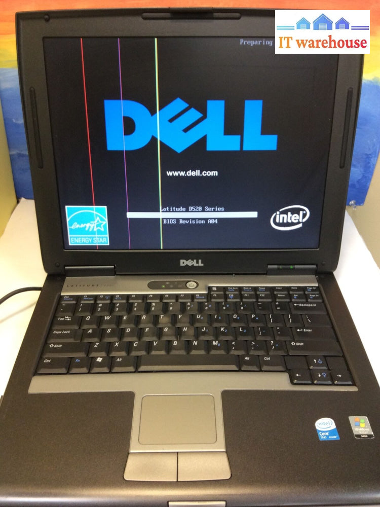 Dell Latitude D520 14”Laptop Intel Core Duo 1.0Ghz 1Gb Ram No Hdd With Caddy