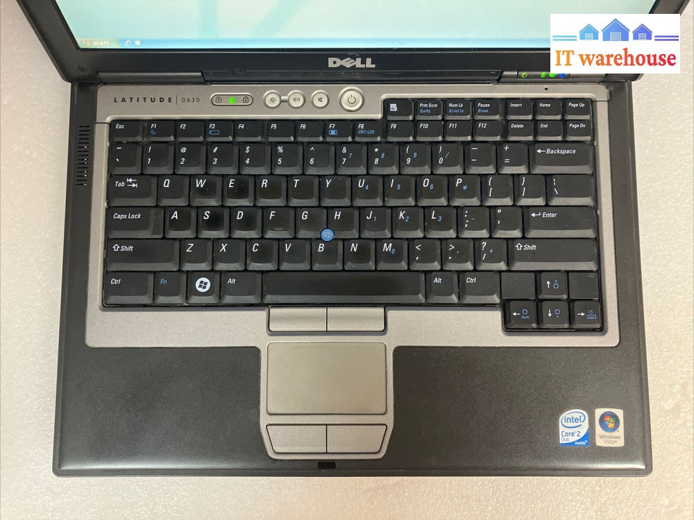 Dell Latitude D630 14’ Laptop Intel C2D Cpu 2Gb Ram 80Gb Hdd Xp (Bad Battery) ~