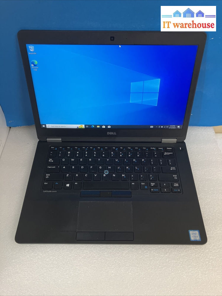 Dell Latitude E5470 14’ Laptop I5-6200U Cpu / 8Gb Ram 256Gb Ssd Win 10 Pro ~