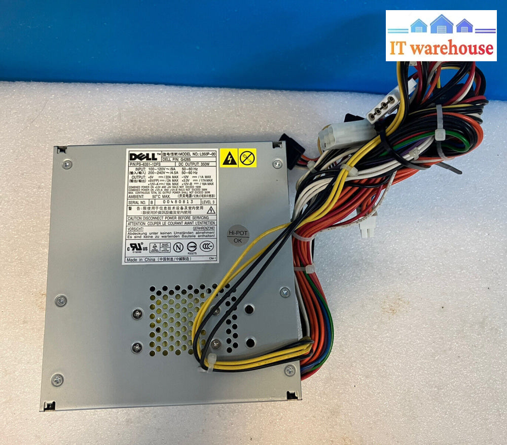 ~ Dell Model L350P-00 G4265 Ps-6351-1Dfs 350W Power Supply Precision Psu