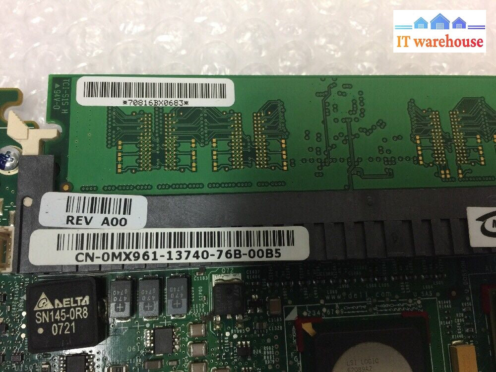 - Dell Mx961 Perc 5I Sas Raid Controller Card Dm255 W/ 256Mb Memory