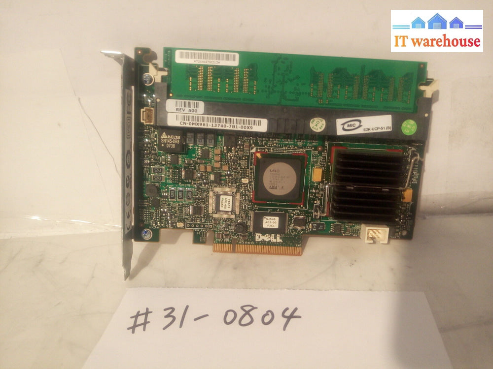 - Dell Mx961 Perc 5I Sas Raid Controller Card W/ 256Mb Memory @@@