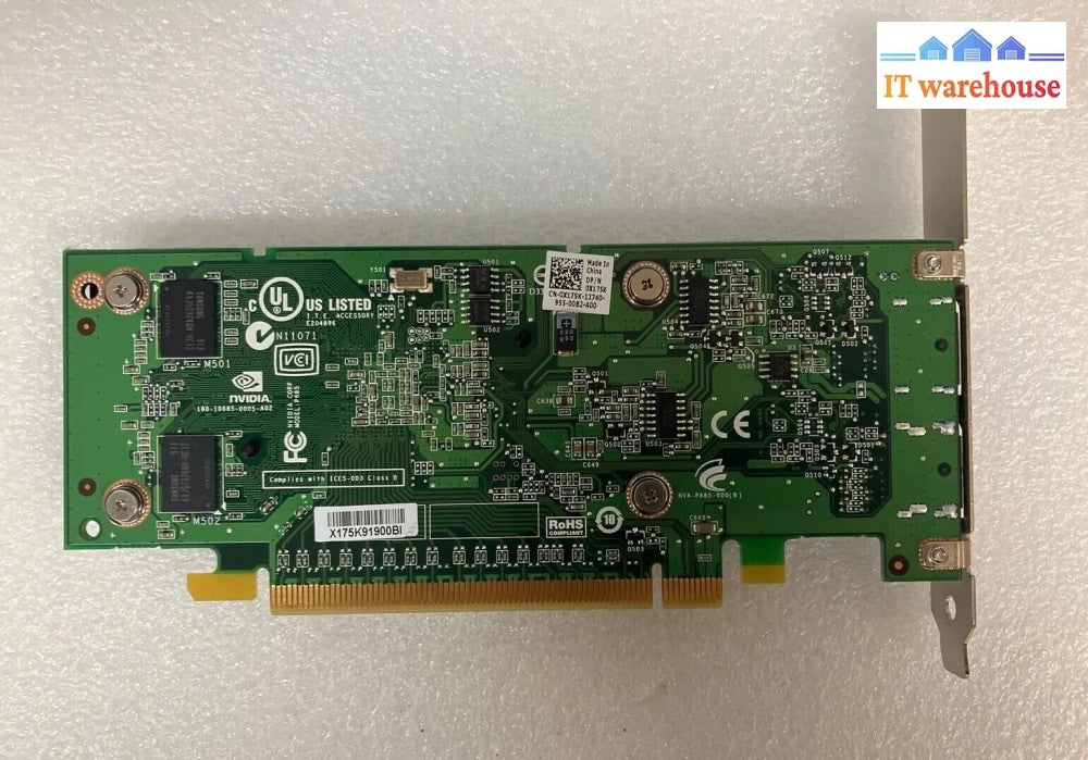 Dell Nvidia X175K Dcv-00649-N4-Hf Quadro Nvs 295 256Mb Pci-E Video Card 0X175K ~