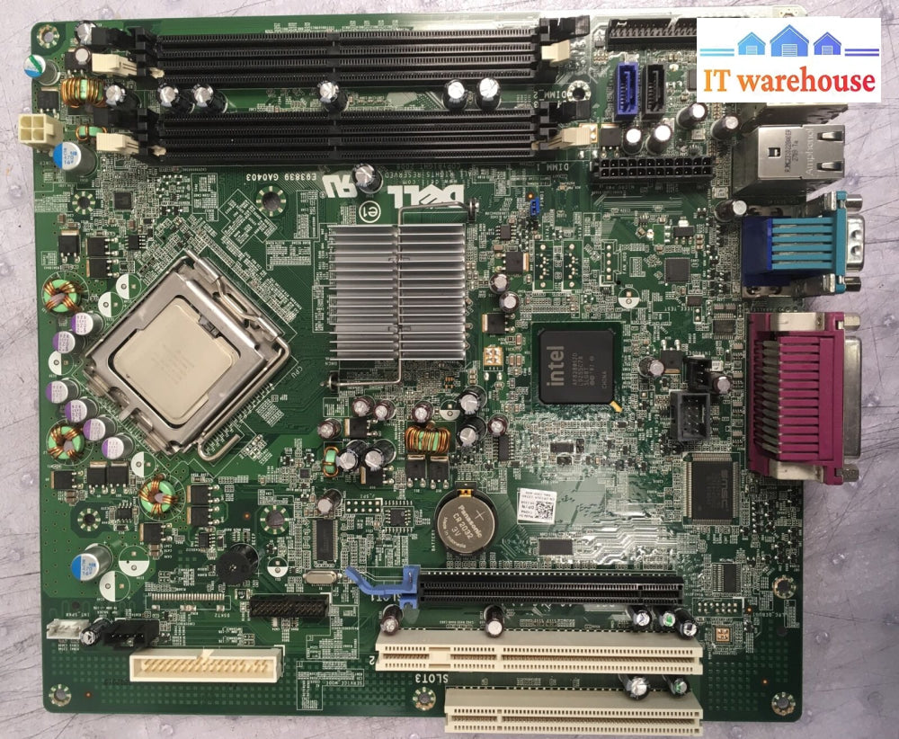 + Dell Optiplex Gx755 760 Motherboard Cn-0R230R W/ Intel E8400 Cpu