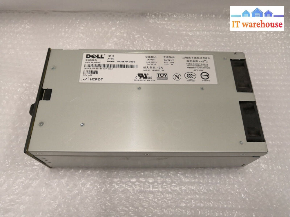 + Dell Power Edge 2600 730W Supply 12V 60A 7000679-0000 Cn-0C1297 @@@