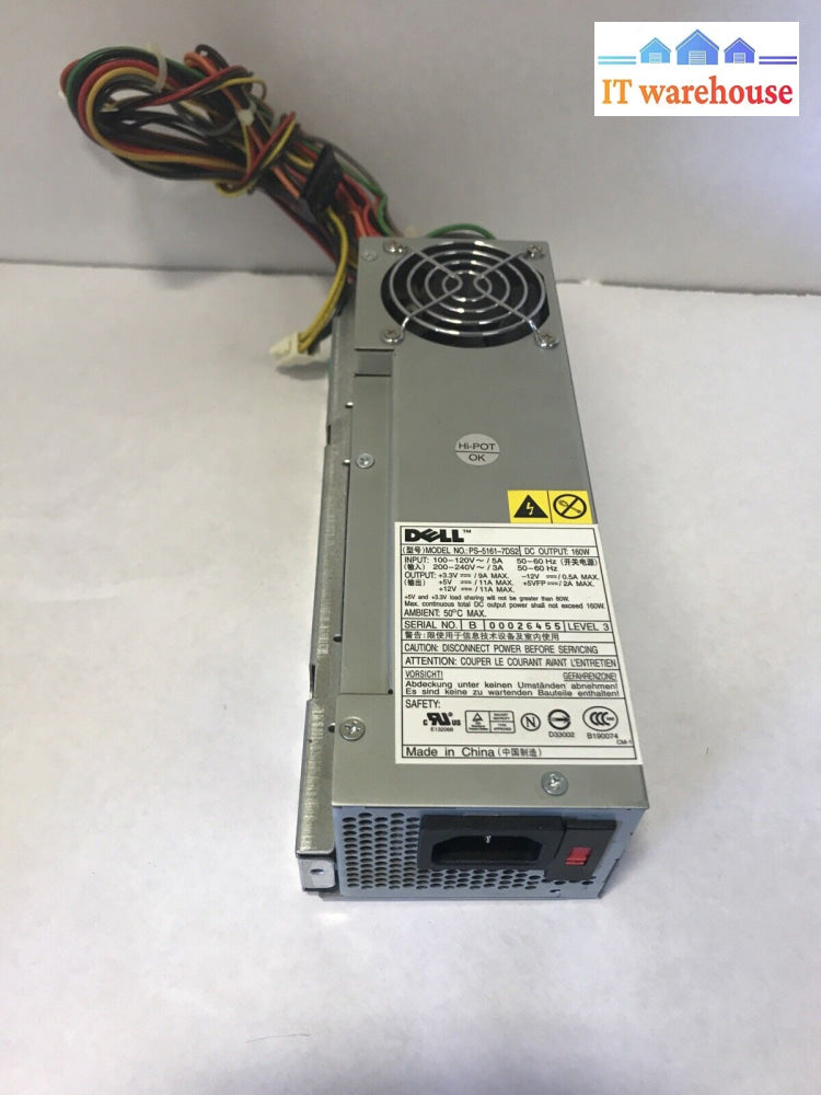 Dell Power Supply 160W D6370 3N200 P2721 U5427 3Y147 Ps-5161 Hp-L161Nf3P Tested