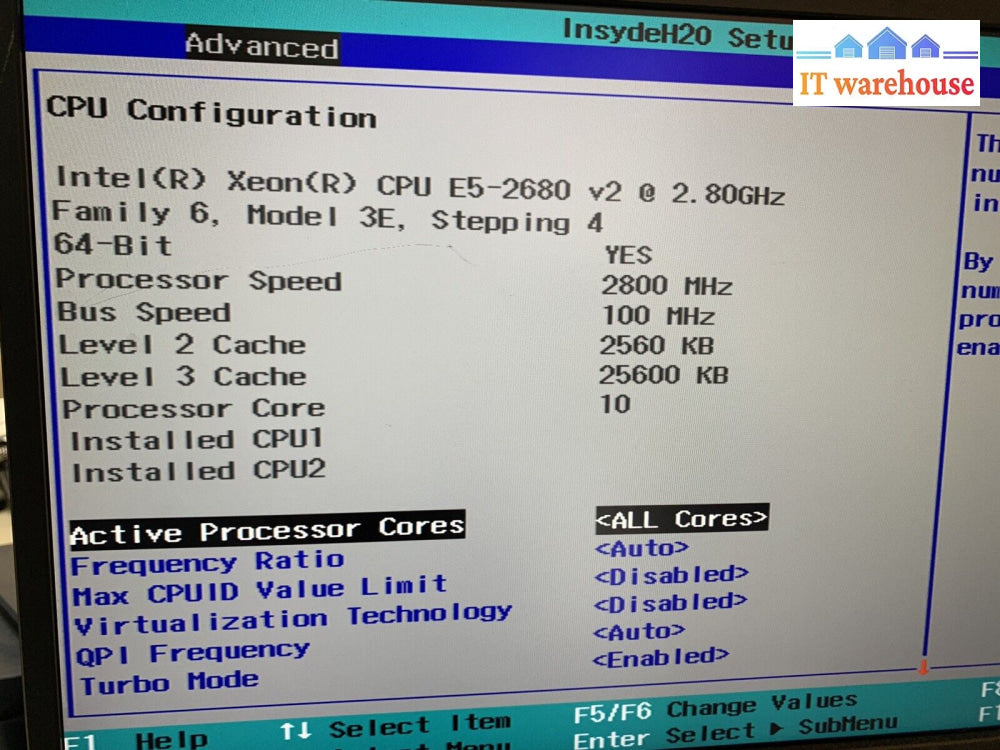 Dell Poweredge C6220 Ii 4 Node 24 Port (8X) Xeon E5-2680 V2 / 512Gb Ram 2X Psu