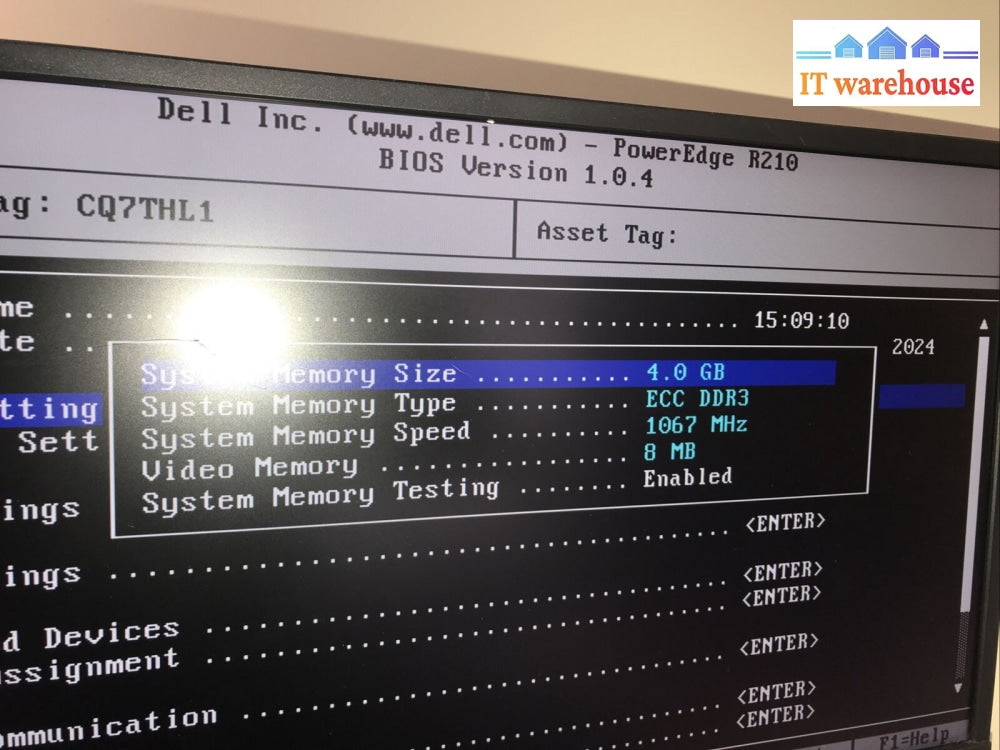 Dell Poweredge R210 Server Intel Xeon X3430 2.40Ghz 4Gb Ram Dvd Rom No Hdd