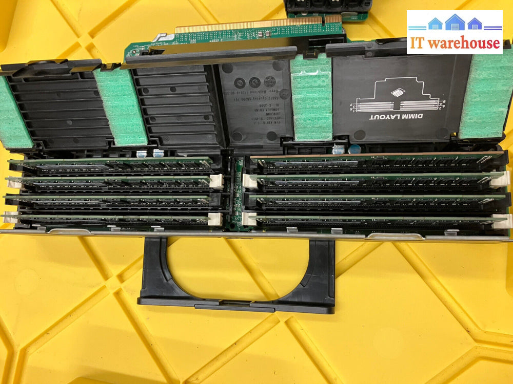 ~ Dell Poweredge R910 Ram Memory Riser Board Pn: 0M654T With 8X 4Gb Ram