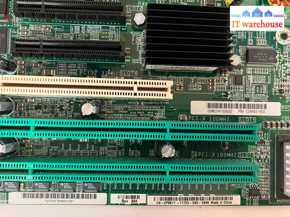 ~ Dell Poweredge Server 1800 System Board 0P8611 Da0S56Mb8I0 W/ 2X Xeon Cpu