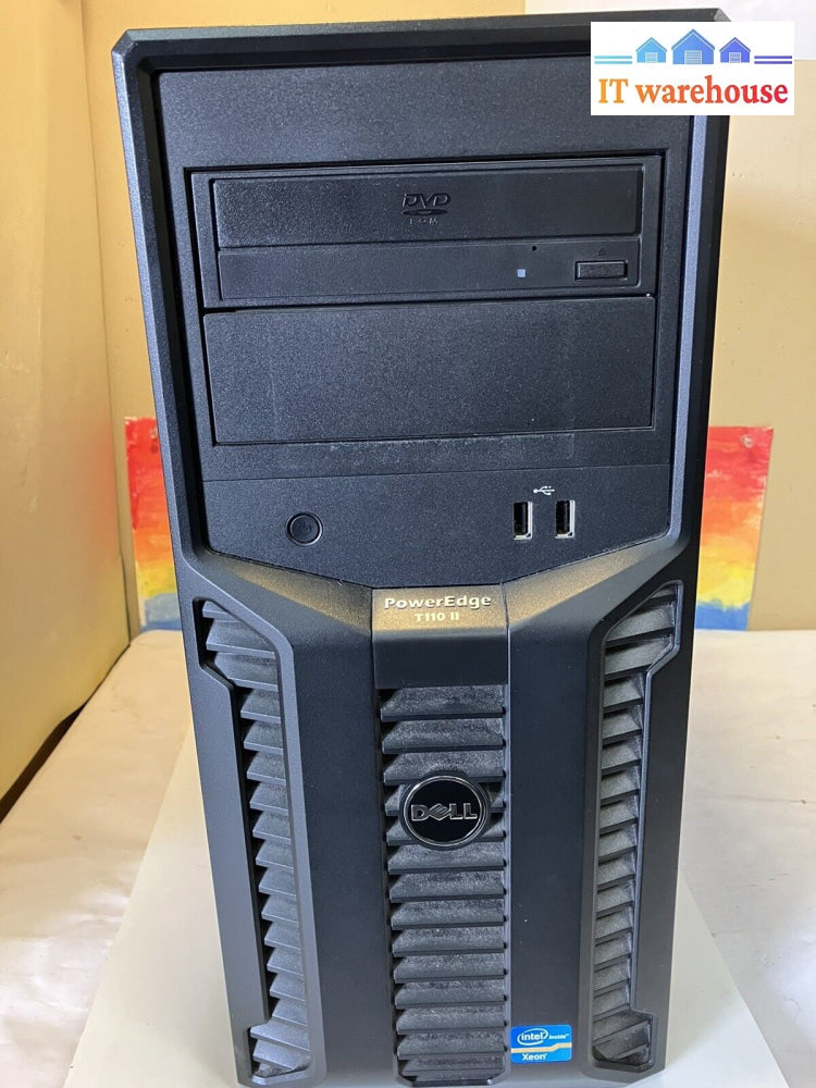 ~ Dell Poweredge T110 Ii Server Tower Xeon E3-1270 3.4Ghz 8Gb Ram 1Tb Hdd