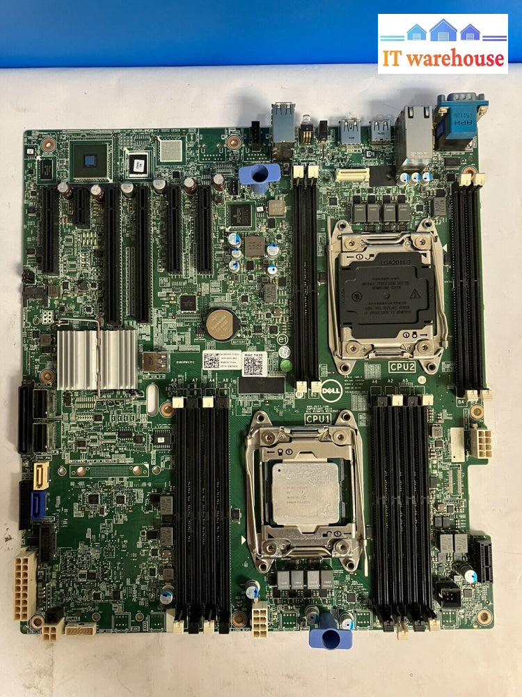 ~Dell Poweredge T430 Server Motherboard 0975F3 W/ Intel Xeon E5-2620V3 Sr207 Cpu