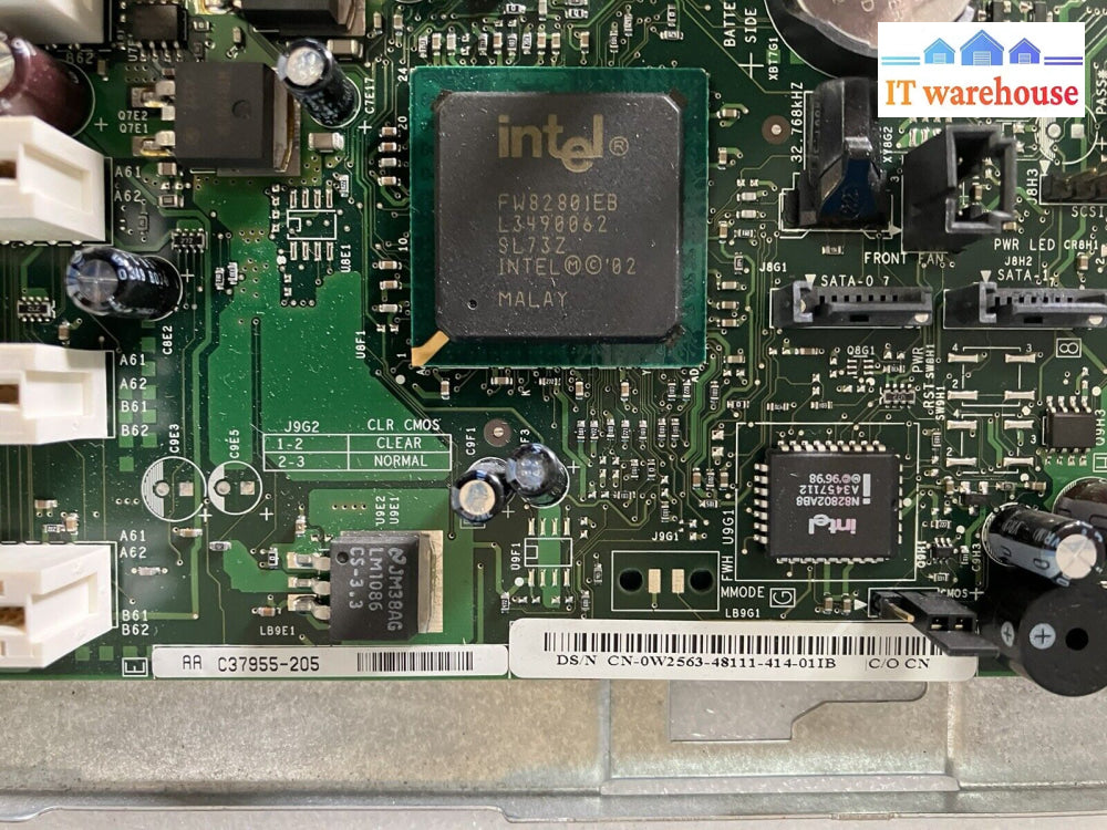 ~ Dell Precision 360 Desktop Motherboard W2563 E210882 W/ Pentium 4 Cpu + Io Plate