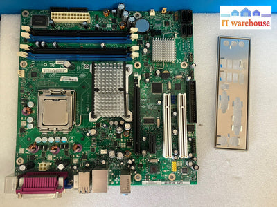 ~ Dell Precision Motherboard E210882 Dq965Gf Lga775 W/ Core 2 Duo Cpu + Io Plate