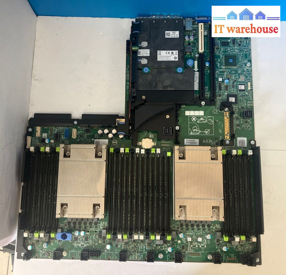 Dell R630 Server Motherboard 0Cncjw Ddr4 Dual E5-2630V3 Cpu W/ Sfp + Card Xgrff ~