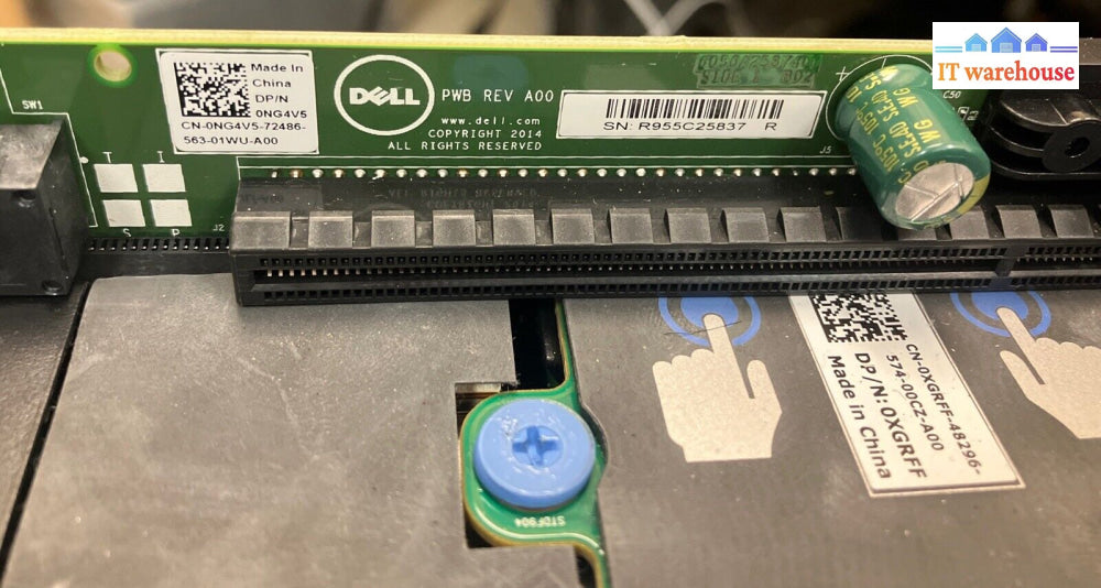 Dell R630 Server Motherboard 0Cncjw Ddr4 Dual E5-2630V3 Cpu W/ Sfp + Card Xgrff ~