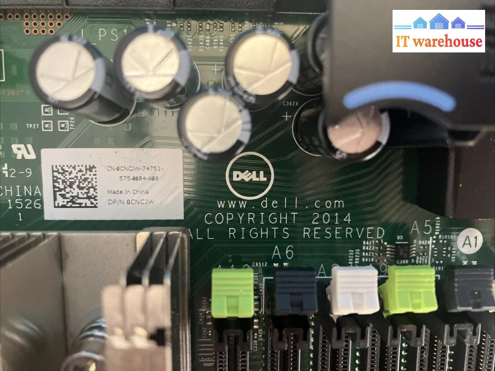 Dell R630 Server Motherboard 0Cncjw Ddr4 Dual E5-2630V3 Cpu W/ Sfp + Card Xgrff ~