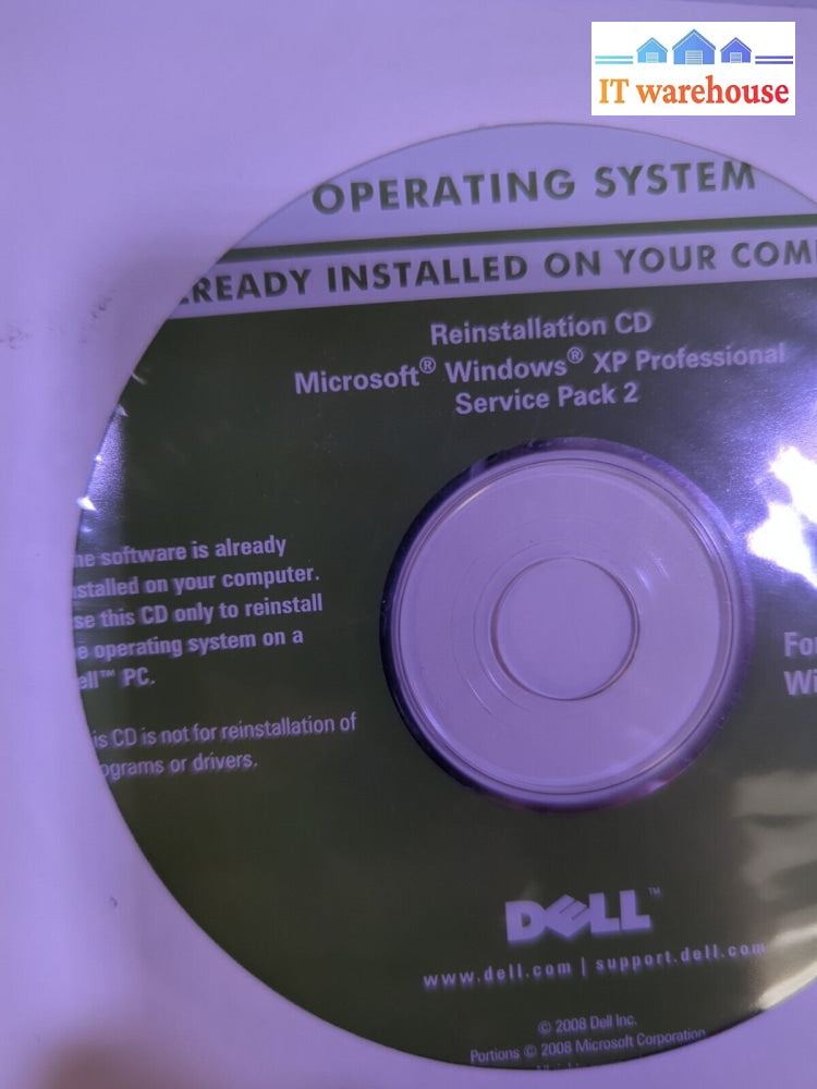 Dell Reinstallation Cd Microsoft Windows Xp Professional Sp2 (No Key) -