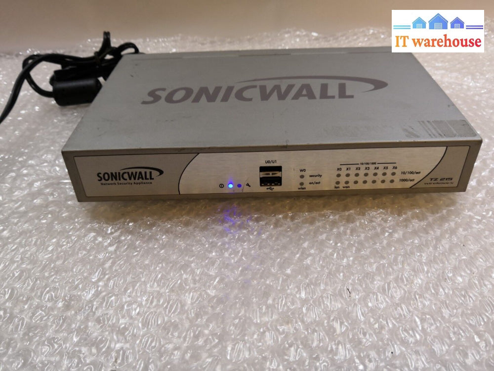 Dell Sonicwall Firewall Tz215W Wireless Vpn Apl24-08F Unl Node (Transfer Ready)