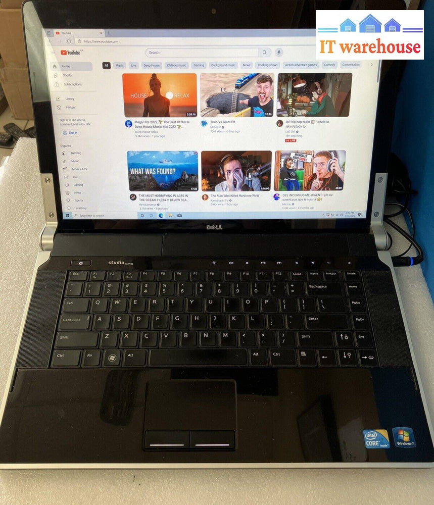 ~ Dell Studio Xps 1645 15.6’ I7 Q720 1.60Ghz / 4Gb Ram 500Gb Hdd /Win10 Laptop