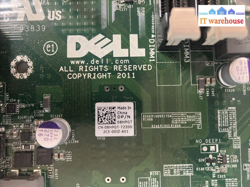 Dell T3600 Workstation Lga 2011 Ddr3 Motherboard 08Hpgt With Intel E5-1620 Cpu ~