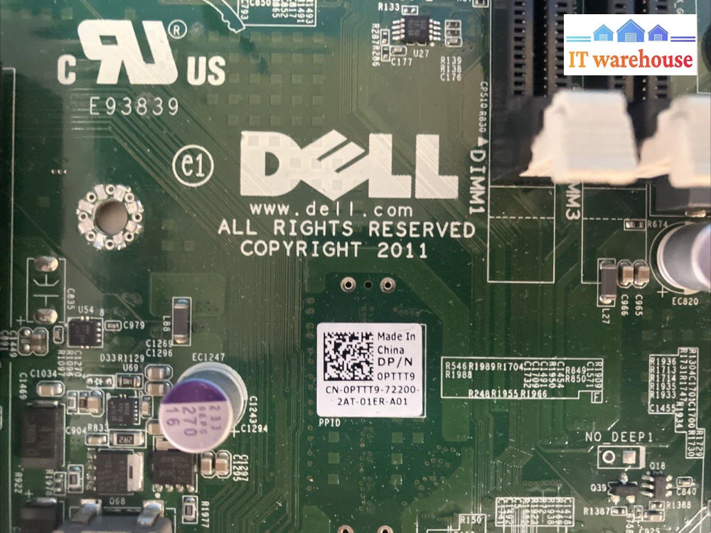 Dell T3600 Workstation Lga 2011 Ddr3 Motherboard 0Pttt9 With Intel E5-1620 Cpu ~