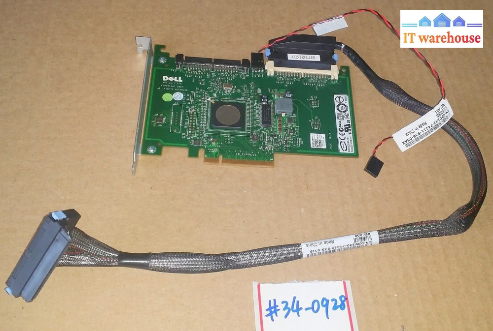 Dell Ucs-61 Sas 6Ir Raid Adapter 0Jw063 Jw063 W/ Cable Jw330 + Pd147 @@@