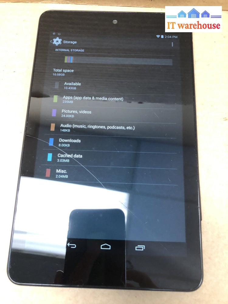 $ Dell Venue 8 3840 16Gb Wi-Fi 8In - Black -Touch Screen Cracked