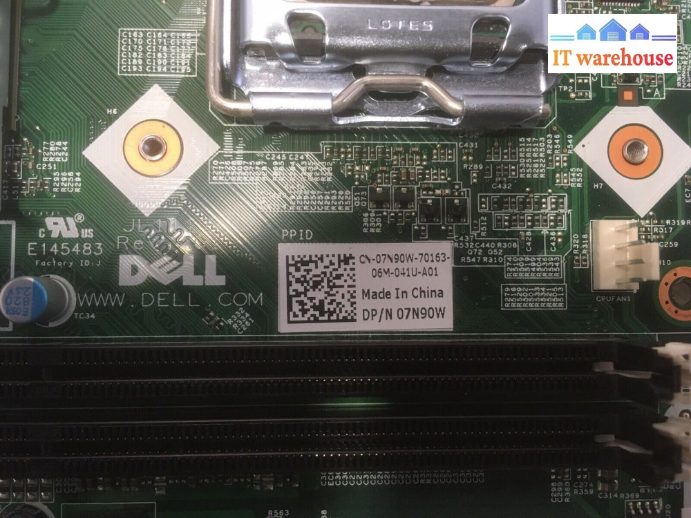 + Dell Vostro 230 Motherboard 09152-1 7N90W W/ Intel E7500 2.90Ghz Genuine Plate