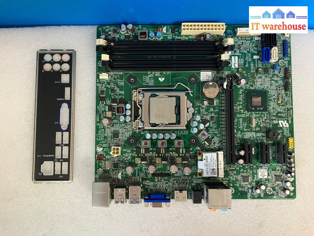 ~ Dell Xps Motherboard 0Yjpt1 Lga1155 Ddr3 W/ Intel Core I5-3450 & I/O Shield