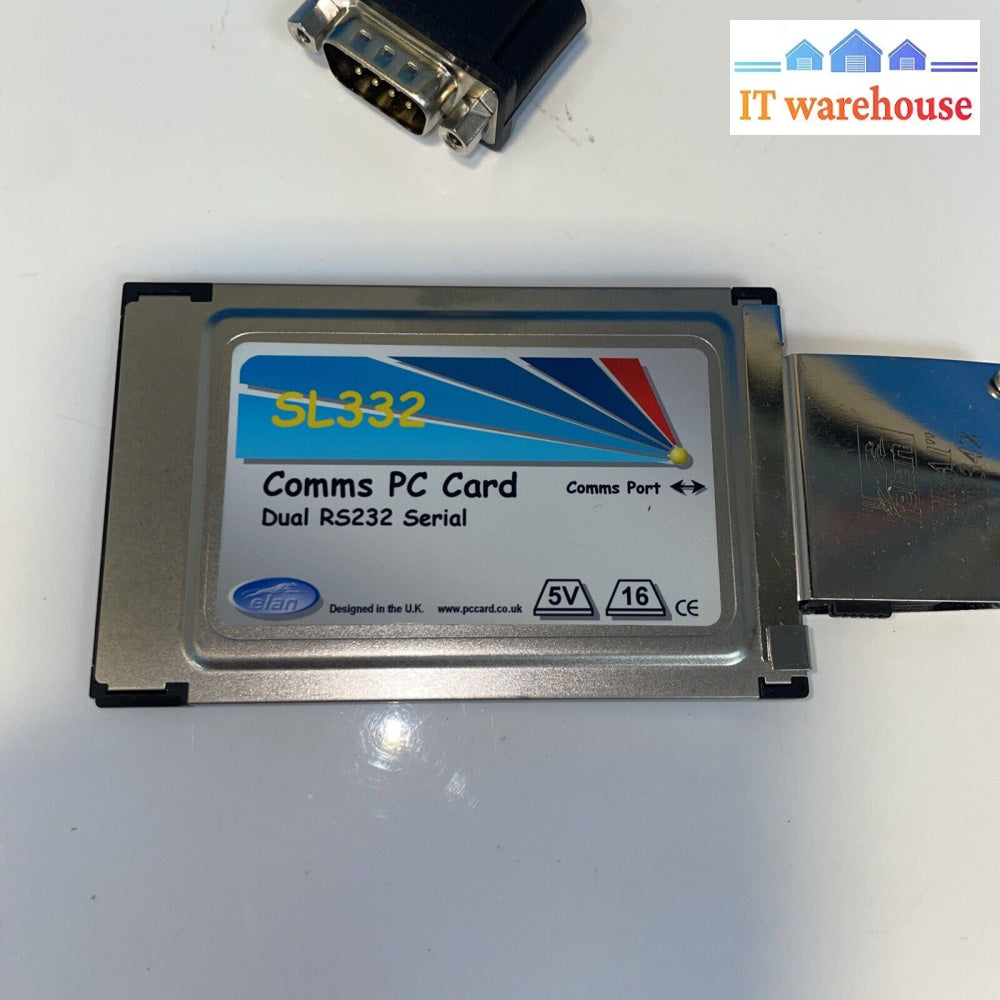 Elan Sl332 Comma Pc Card Dual Rs232Serial With Cable