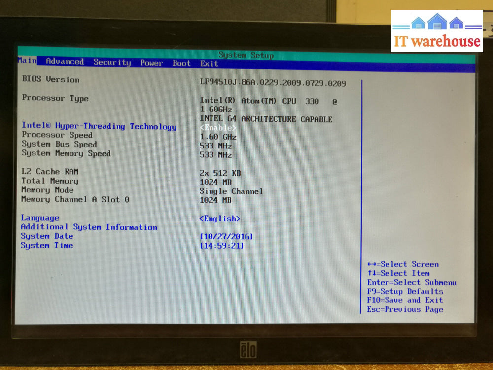 ** Elo Touch Screen Computer 2245 B.h. 19R1-Auwa-1-Xp-G #15 27-3