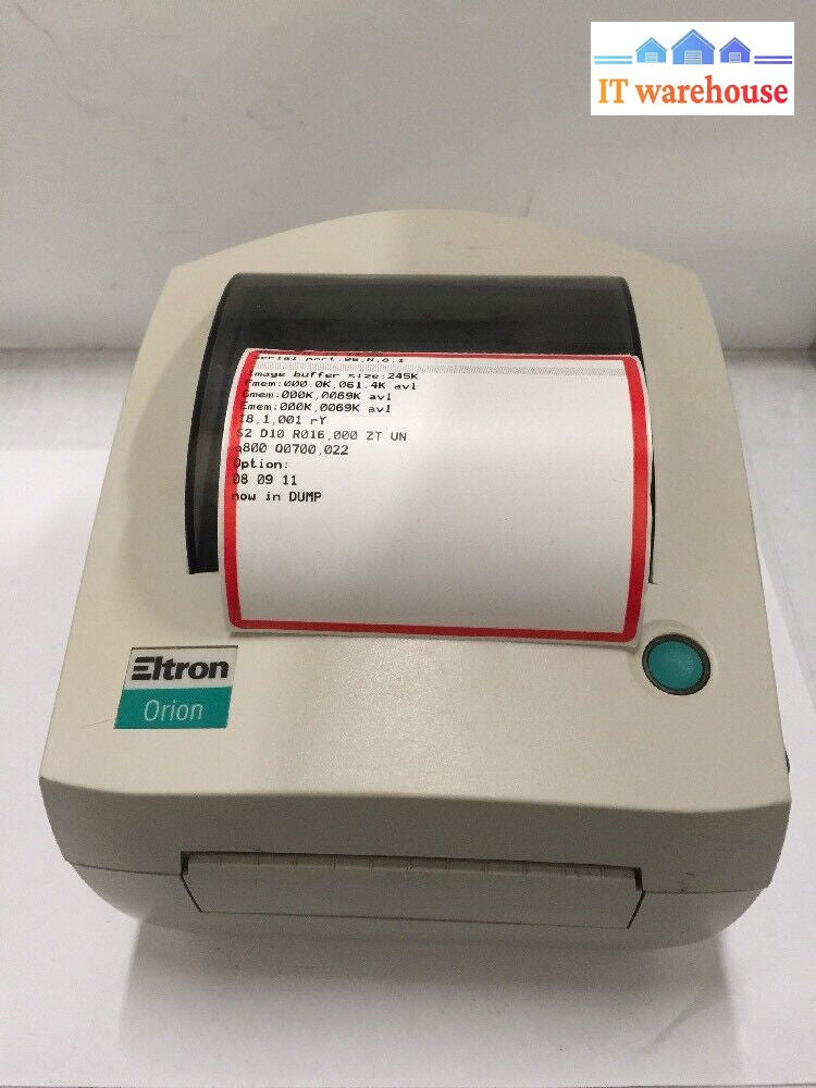 - Eltron Zebra Lp2443Psa 120496-001 Parallel Thermal Label Printer W/Adapter