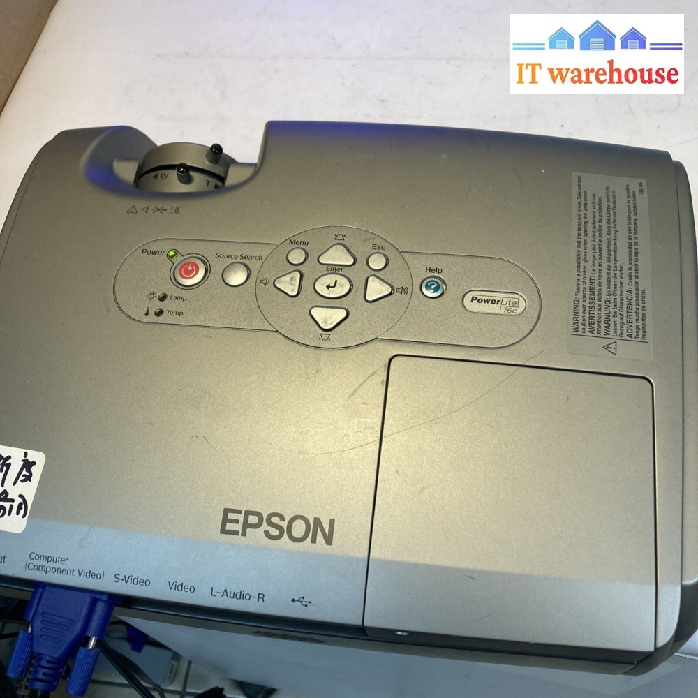 Epson Emp-X3 3Lcd Projector 76C Portable Hd 1080I Vga- - 988 Hours Used