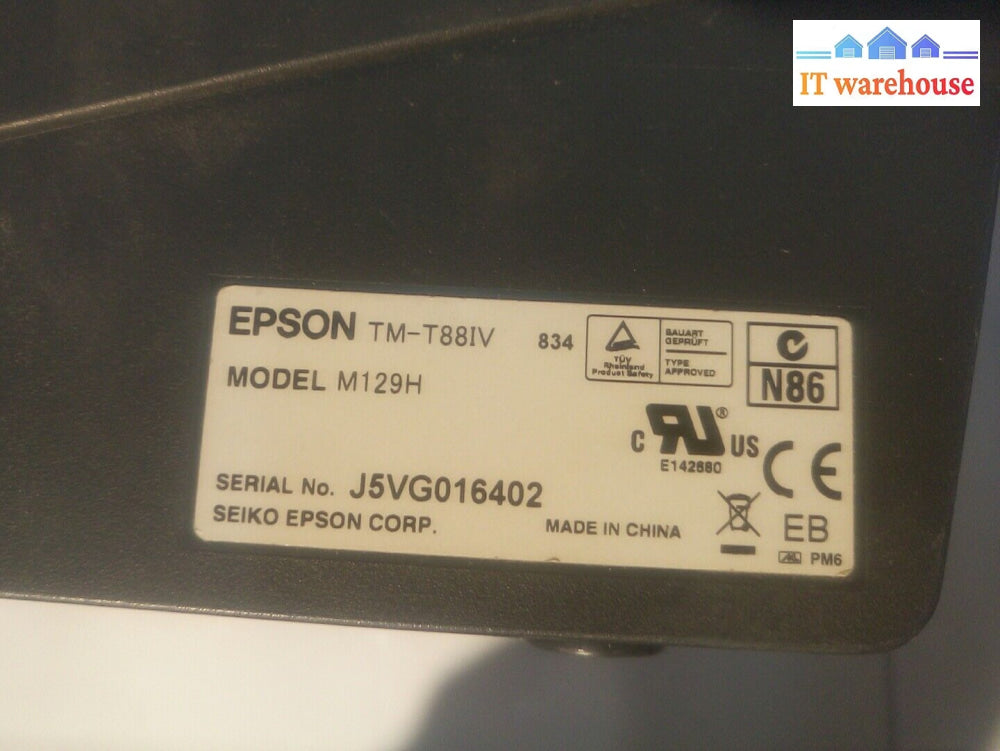 Epson Micros Tm-T88Iv M129H Pos Thermal Printer (25 Pin Serial Interface)