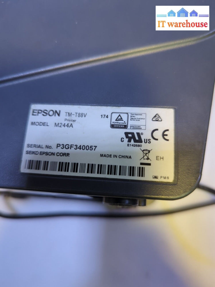 Epson Squirrel Tm-T88V M244A Pos Usb Ethernet Thermal Printer With Ac Tested -