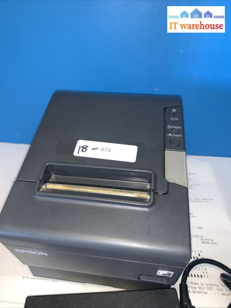 Epson Tm-T88V M244A Pos (Usb/Serial) Thermal Printer With Ac Tested