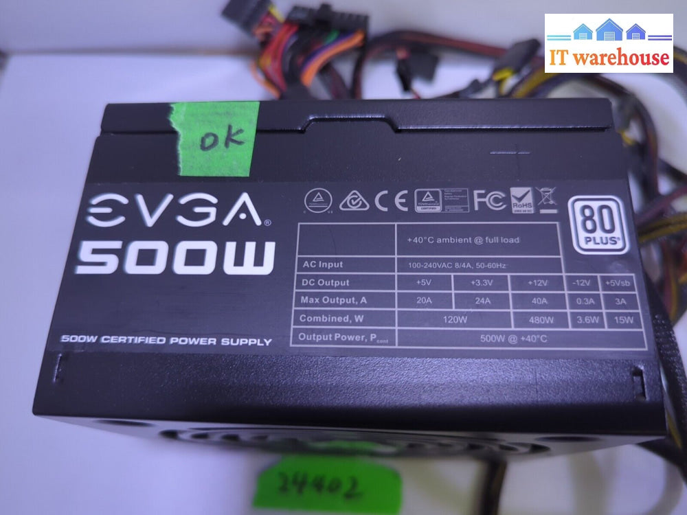 Evga 500 W (100-W1-0500) 500W 80 Plus Sandard Psu Power Supply -