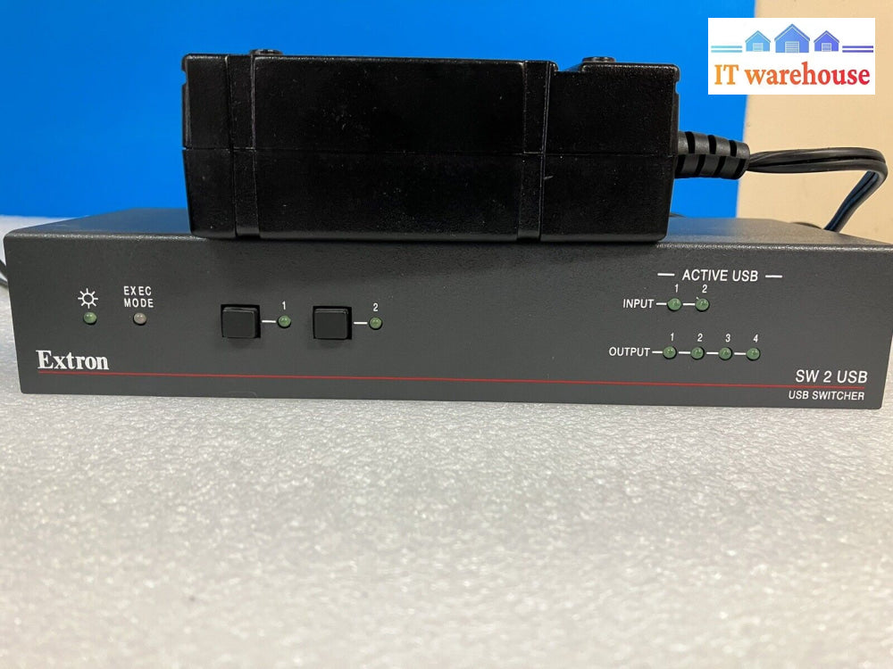 ~ Extron Sw Usb Series Sw2 Two Input / 4 Output Rs232 Switcher &Adapter