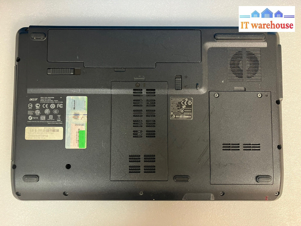 ~(For Parts As Is) Acer Aspire 5517 15.6’ Laptop Amd Cpu 2Gb Ram No Disk (Read)