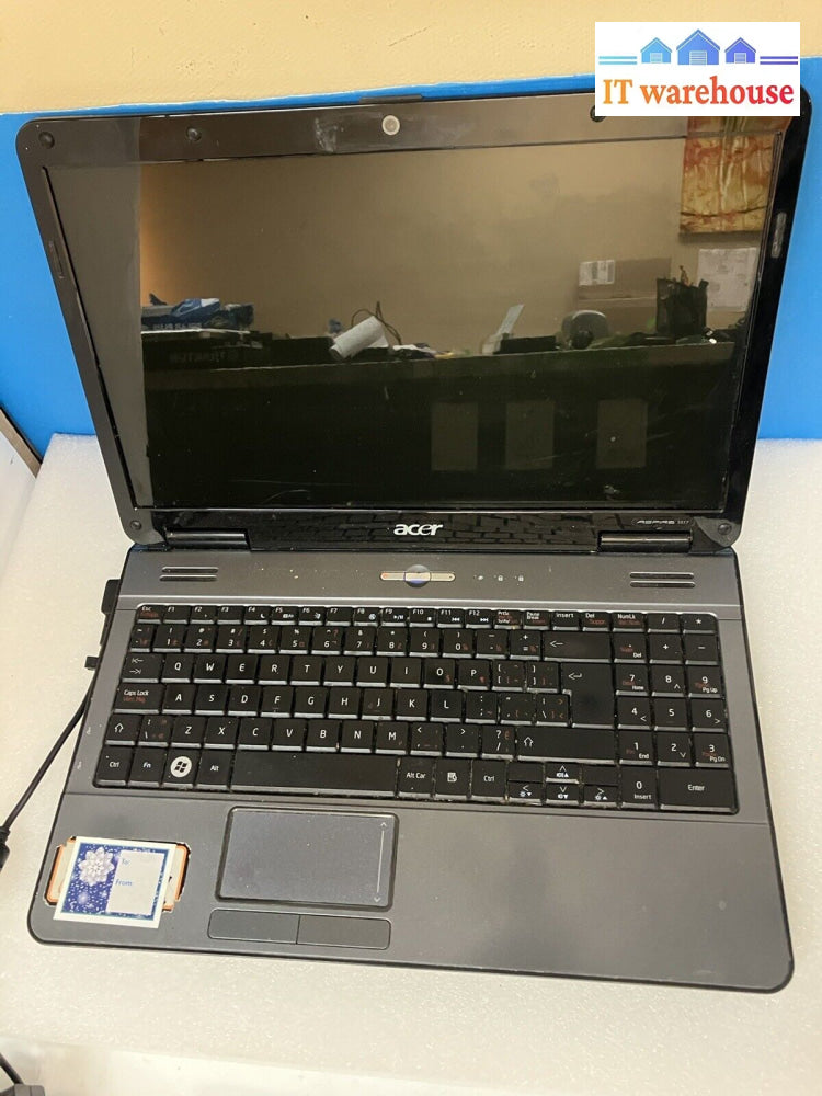 ~(For Parts As Is) Acer Aspire 5517 15.6’ Laptop Amd Cpu 2Gb Ram No Disk (Read)