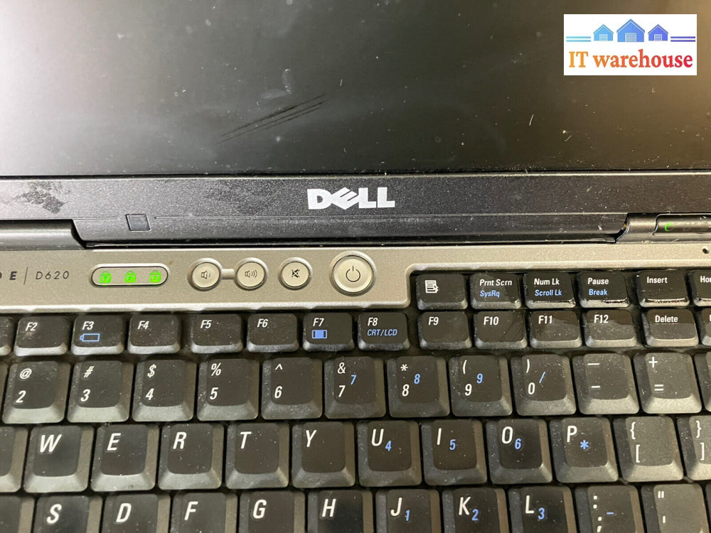 ~ (For Parts) Dell Latitude D620 Pp18L 14’ Laptop Core Duo Cpu 512Mb Ram (Read)