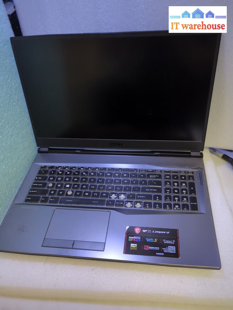 (For Parts) Msi Gp75 Leopard Laptop I7-10Th Cpu/Rtx 2070 (No Ssd Ram Ac) -