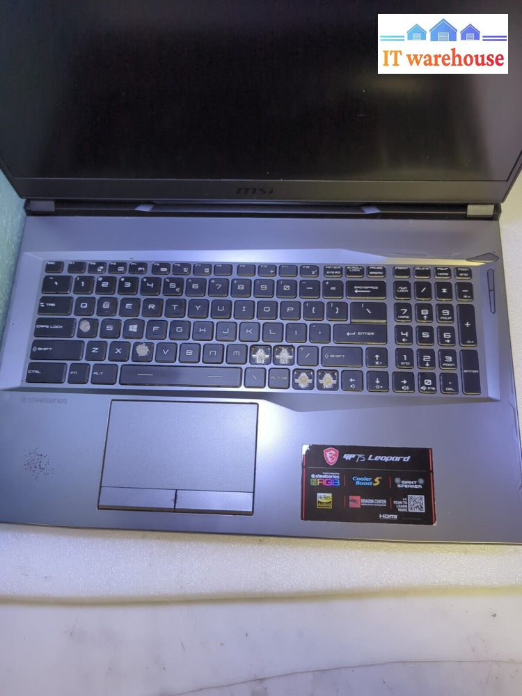 (For Parts) Msi Gp75 Leopard Laptop I7-10Th Cpu/Rtx 2070 (No Ssd Ram Ac) -