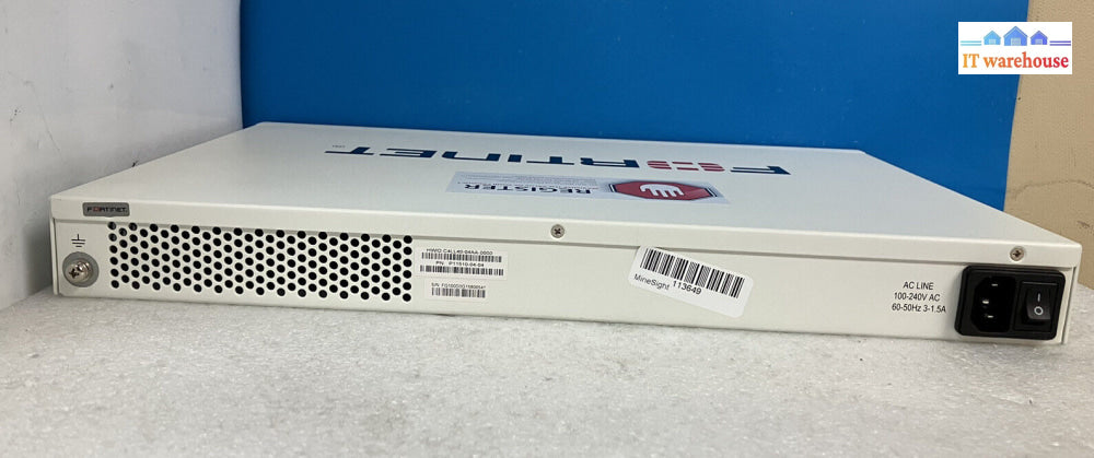 ~ Fortinet Fortigate-100D P11510-04-04 Fg-100D Firewall Security Appliance